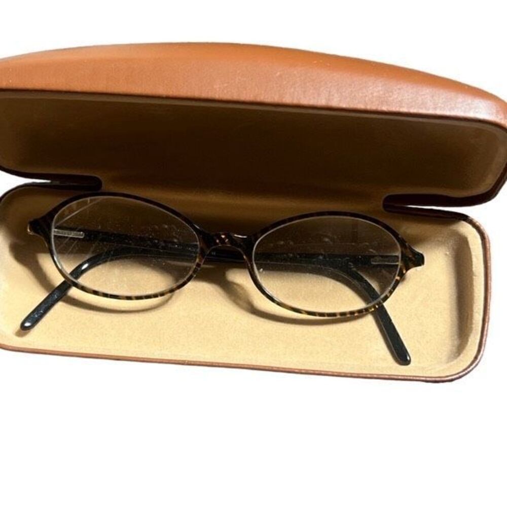 Safilo Elasta Made in Italy Tortoise Frame Glasses Longchamp Hard Case
